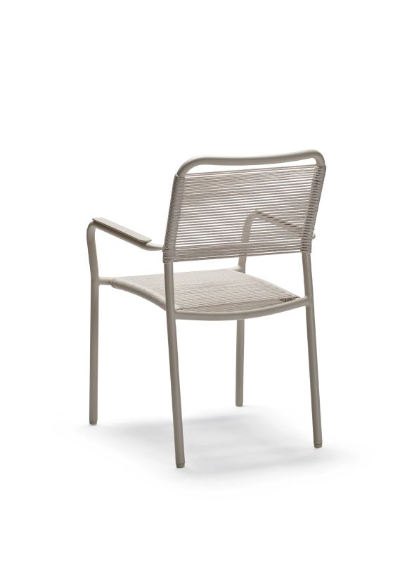Stern Joris Stapelsessel Aluminium/Kordel greige
