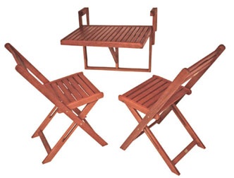 Balkon-Hängetisch-Set BERT Eukalyptus FSC®