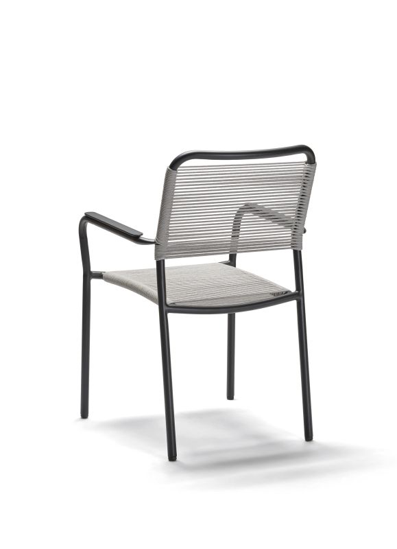 Stern Joris Stapelsessel Aluminium/Rope Anthrazit/Stone