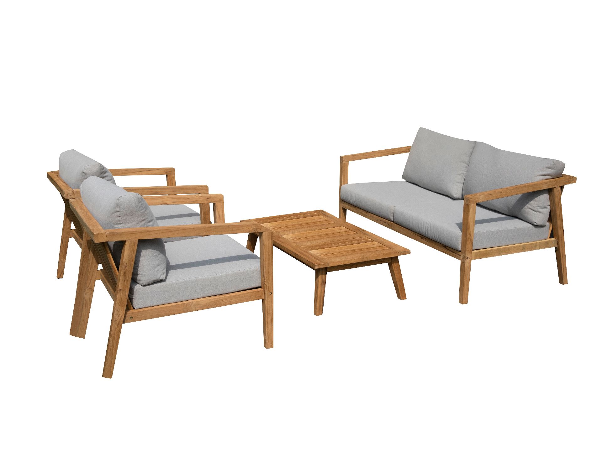 EXOTAN LUCCA KAFFEE SET TEAK FSC GREY