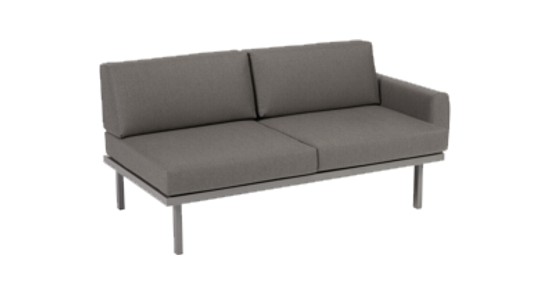 Karasek Modul Sylt 150x84 gepolsterte Armlehne links