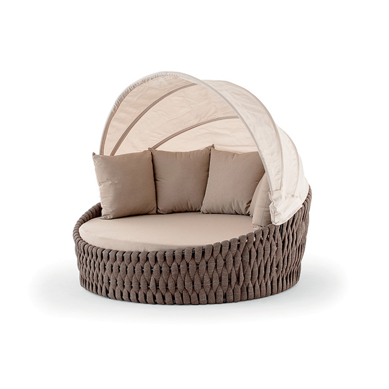 Grattoni Liegeinsel Daybed Eden Rope D180 cm braun