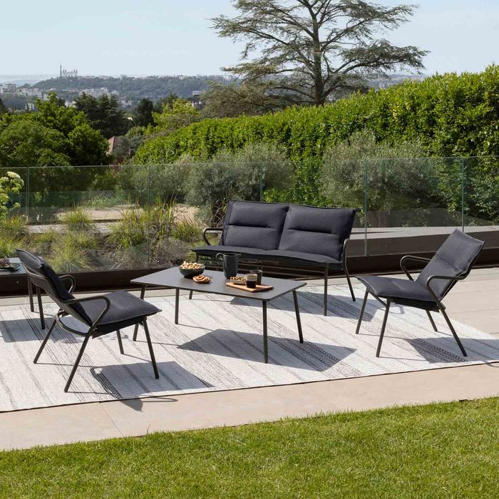 Lafuma Vence Loungeset BeComfort Titan/Dark Grey 4-teilig