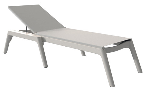 Grosfillex Provence Sonnenliegen Gestell Argile Beige Bezug T54 Beige Sand