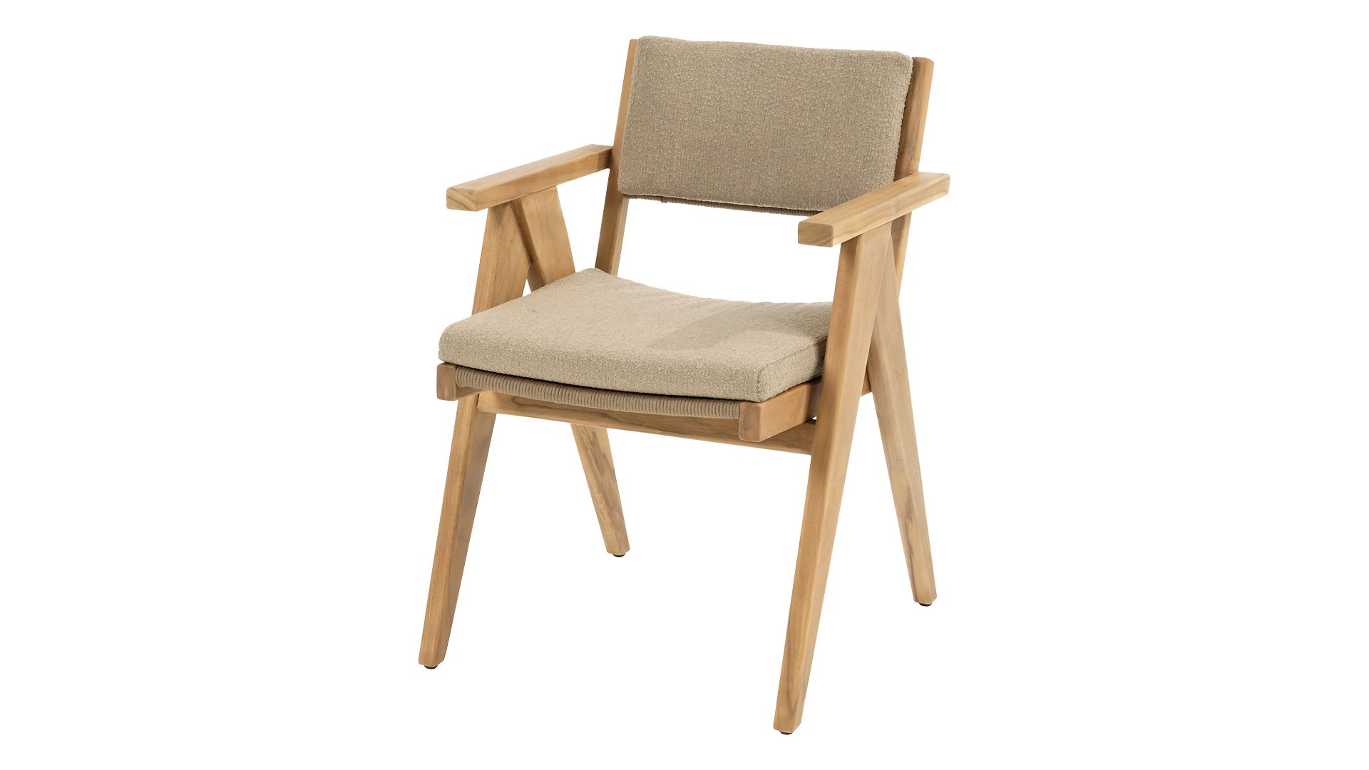 4 Seasons Outdoor Mats Dining Sessel mit 2 Kissen Teak Braun