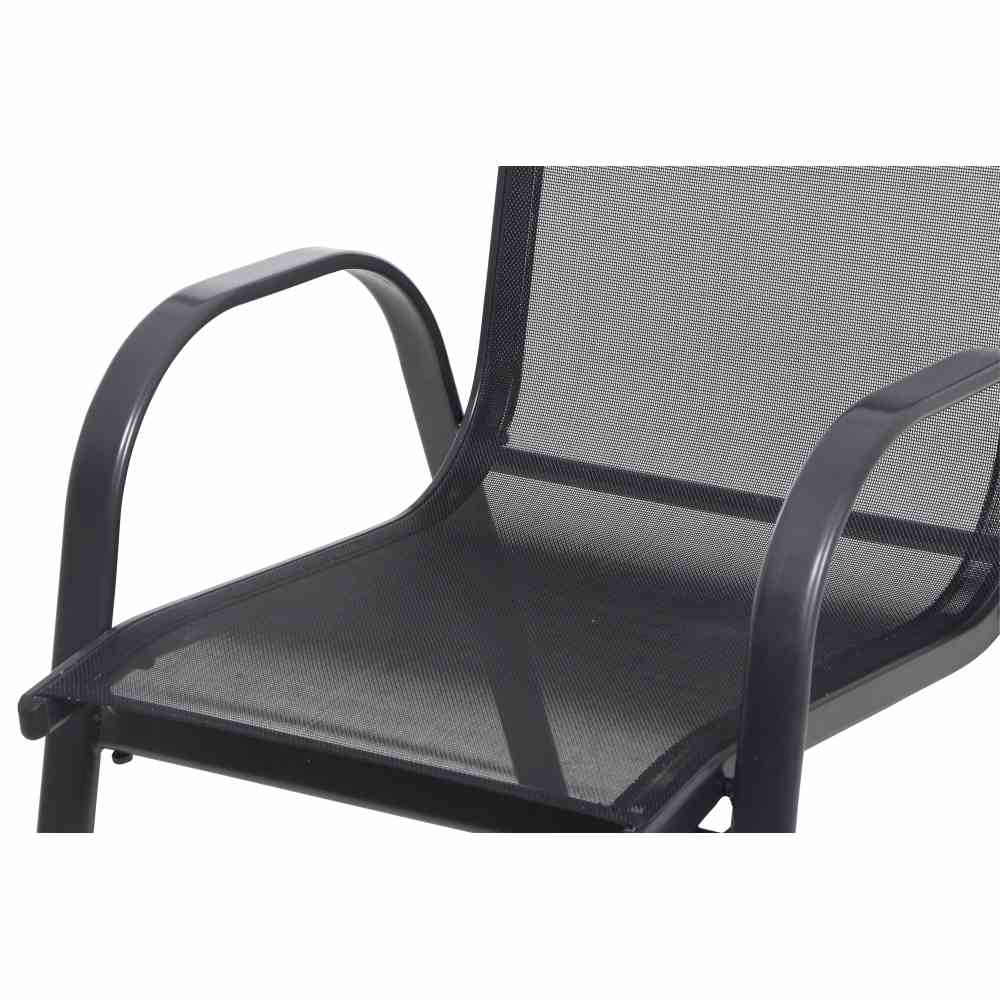 Siena Garden SATURN Stapelsessel Aluminium anthrazit/schwarz B-Ware