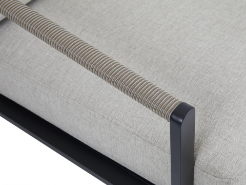 Brafab Lyra Loungesessel schwarz/sand mit Kissen