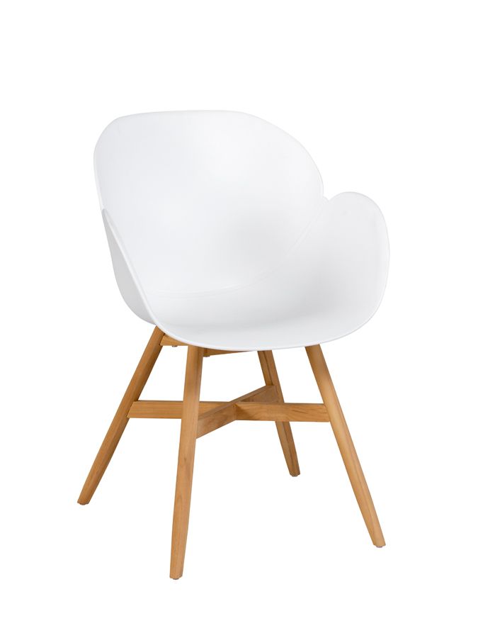 EXOTAN TULIP STUHL MIT ARMLEHNE WHITE