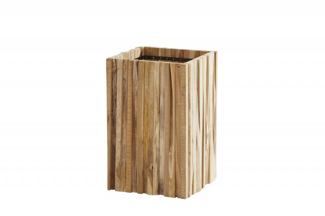 4Seasons Outdoor Pflanzenkübel quadratisch Miguel klein, Teak 45 x 45 cm (H 70 cm)
