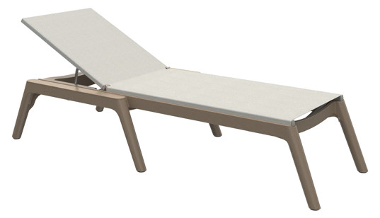 Grosfillex Provence Sonnenliegen Gestell Caramel Bezug T54 Beige Sand