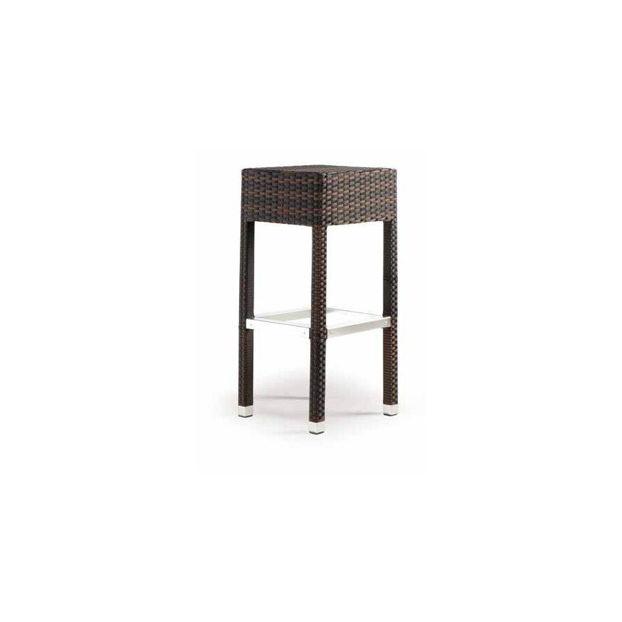 Grattoni GS 920 Barhocker Aluminium/Polyethylengeflecht Braun