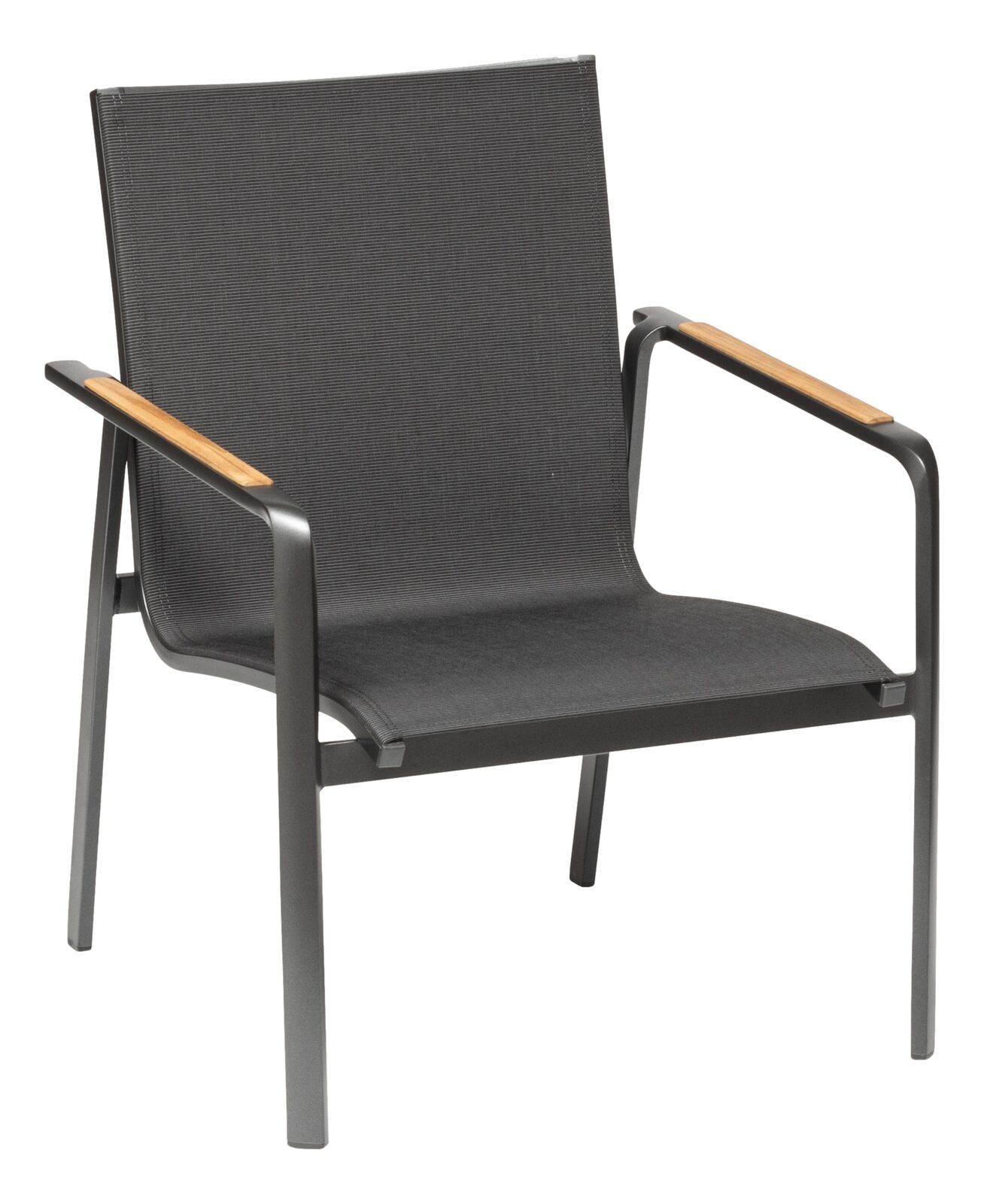 Kettler DIAMOND Loungesessel anthrazit/ charcoal/Teakholz