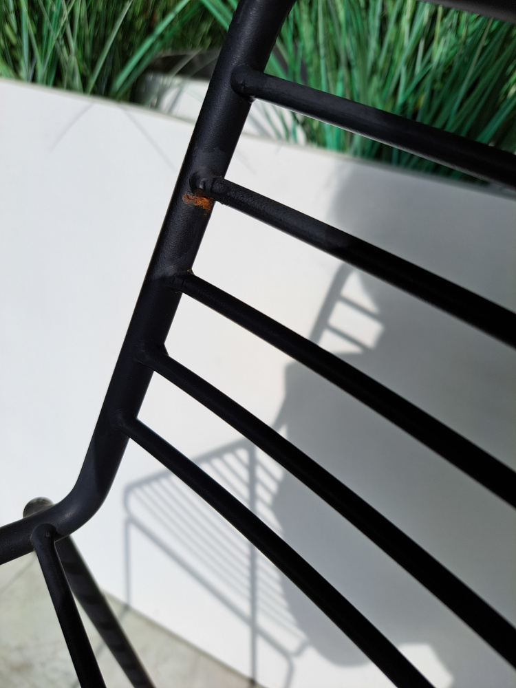 Flexfurn Stapelstuhl Wire Schwarzer Stahl B-Ware