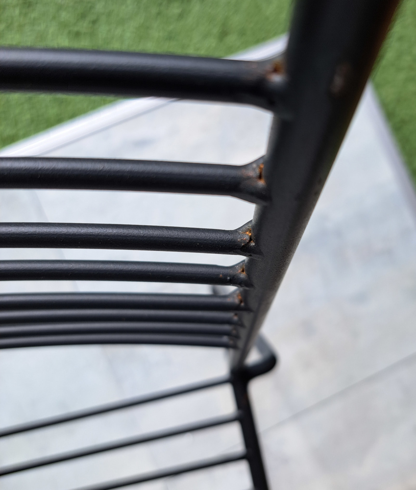 Flexfurn Stapelstuhl Wire Schwarzer Stahl B-Ware