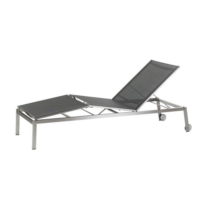 Diamond Garden Monaco Liege Edelstahl/Textilene - Schwarz/Silber