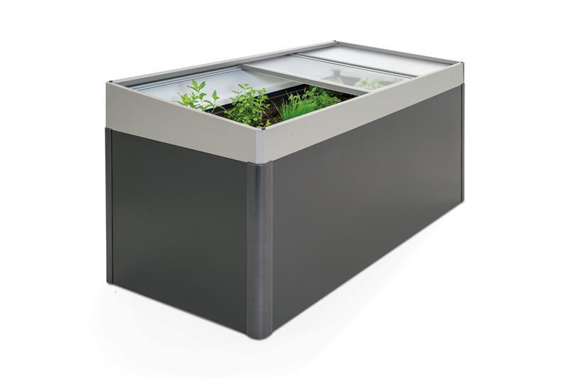Biohort Frühbeetaufsatz HochBeet 2x1 quarzgrau-metallic
