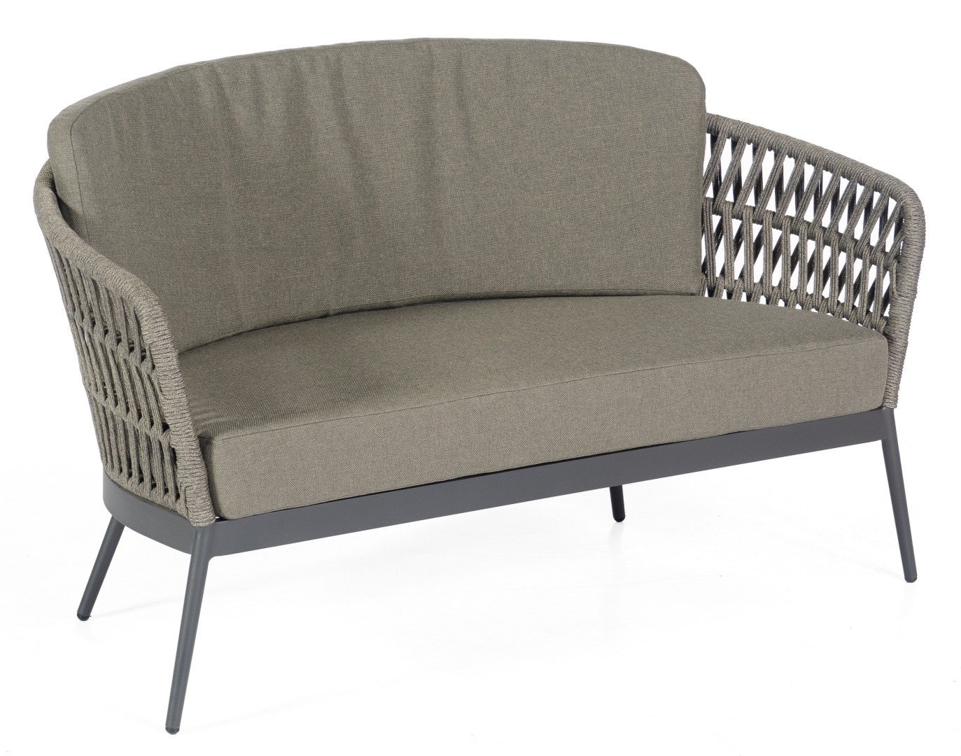 SonnenPartner ADVOKAT Sofa Alu/Polyrope grau inkl. Kissen