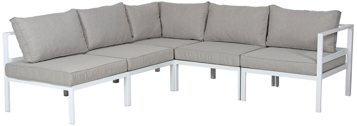 Brafab Leone Modular Eckgruppe weiss 5-teilig