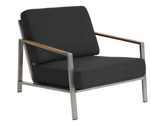 Brafab Naos Loungesessel schwarz mit Kissen