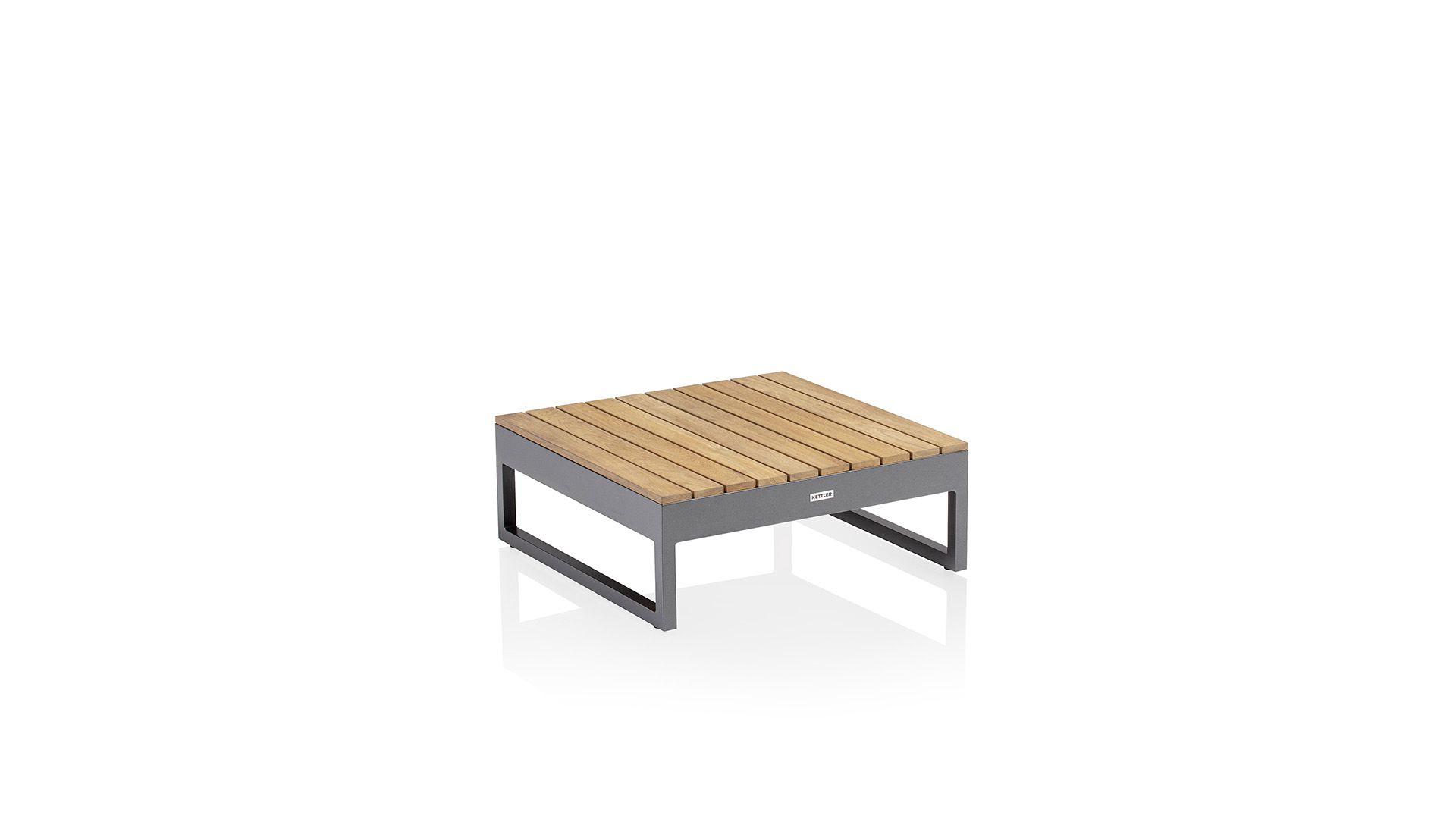 Kettler OCEAN SKID PLATFORM Lounge Tisch anthrazit/Platte Teak