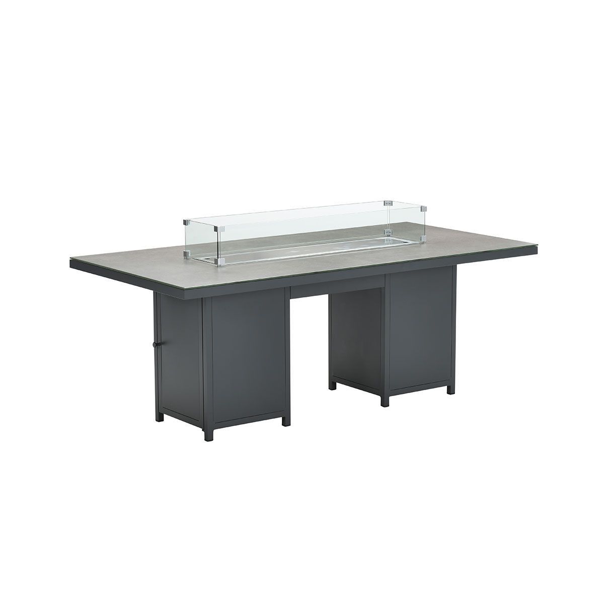 GARDEN Impressions Glasso Dining Feuertisch carbon black