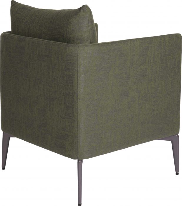 Stern Sessel Marta Aluminium Bezug und Kissen Outdoor-Stoff dunkelgrün/schiefergrau meliert