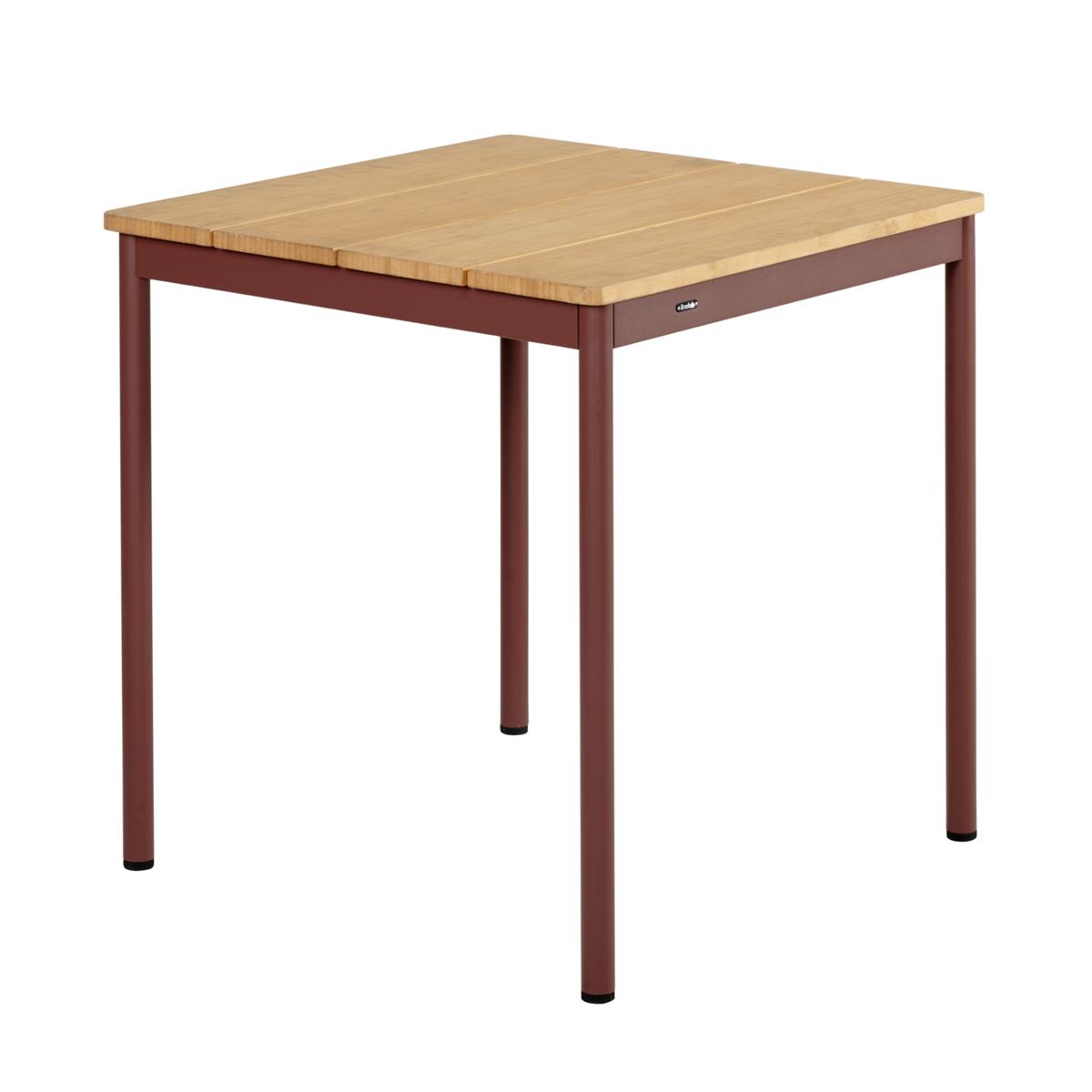 Brafab Bistrotisch Nox 70x70 cm Bambus/Zin Red