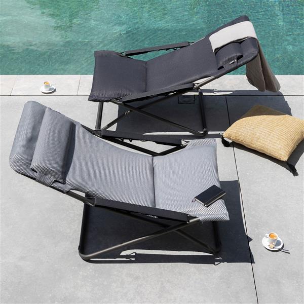 Lafuma TRANSABED mit Hocker Next BeComfort Titan/Dark Grey