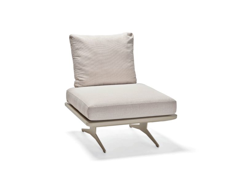 Stern Mittelelement Enya Lounge Aluminium greige/Vanilla Kissen 100% Polyacryl Vanilla