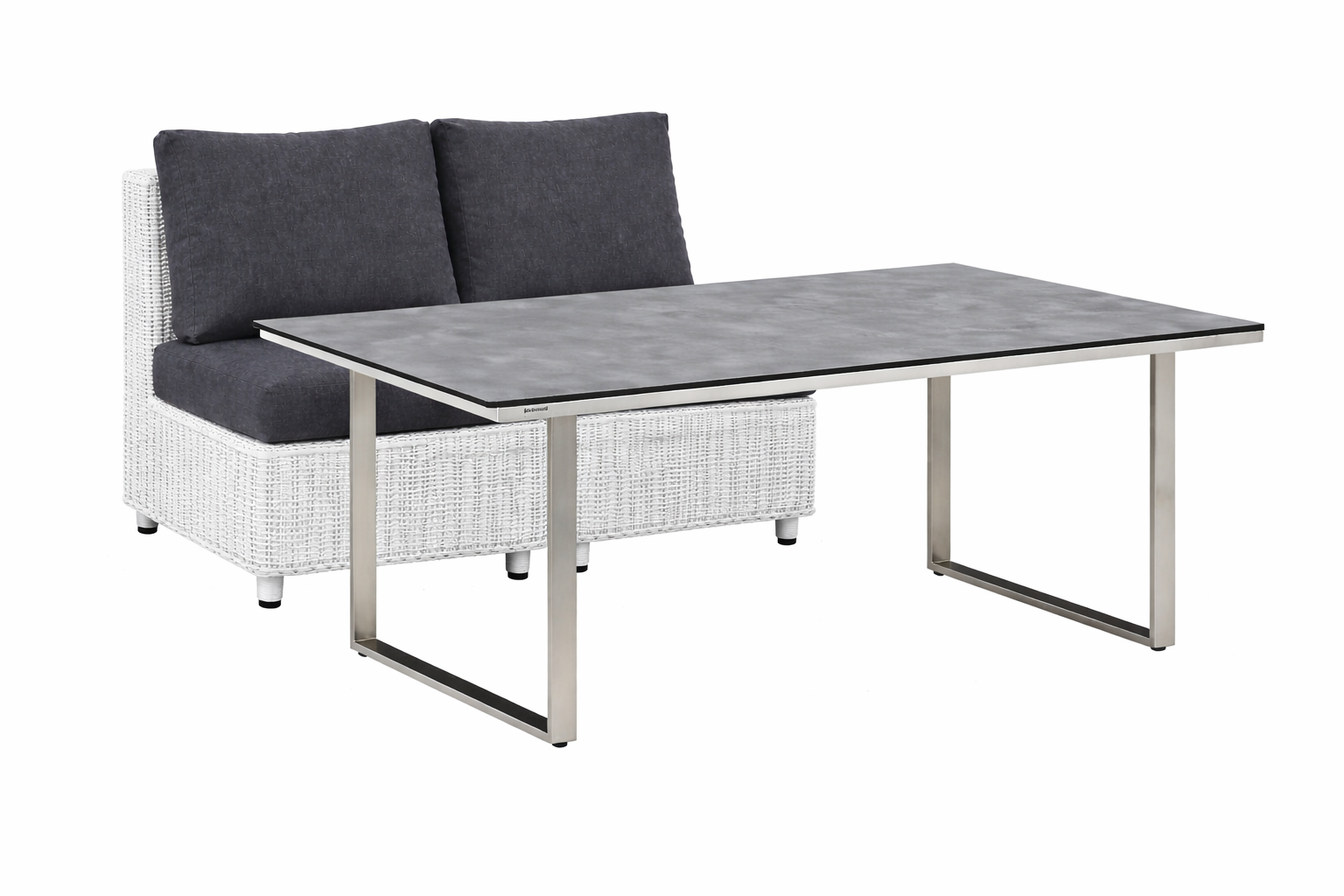 Taste by 4Seasons Fortaleza cosy dining Bank mit Kettler Edelstahl Tisch