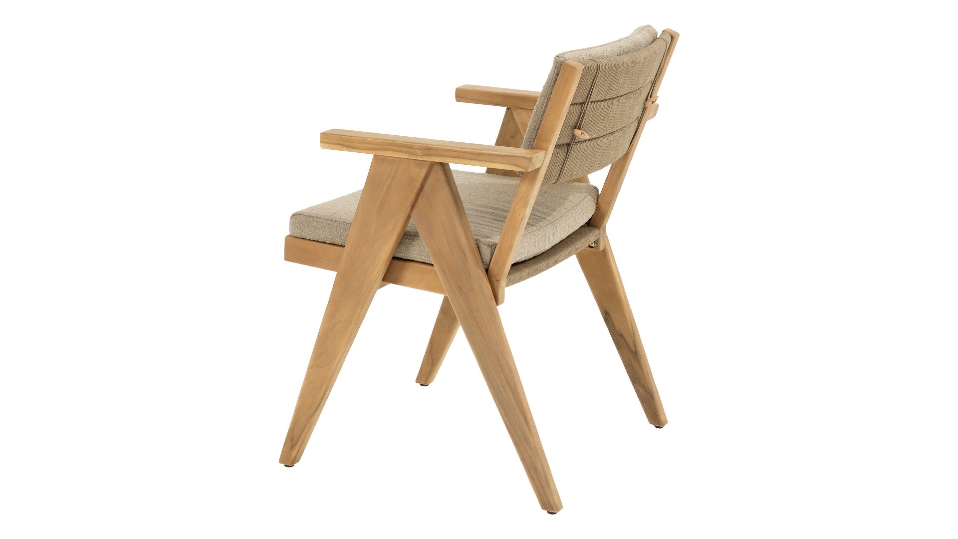 4 Seasons Outdoor Mats Dining Sessel mit 2 Kissen Teak Braun