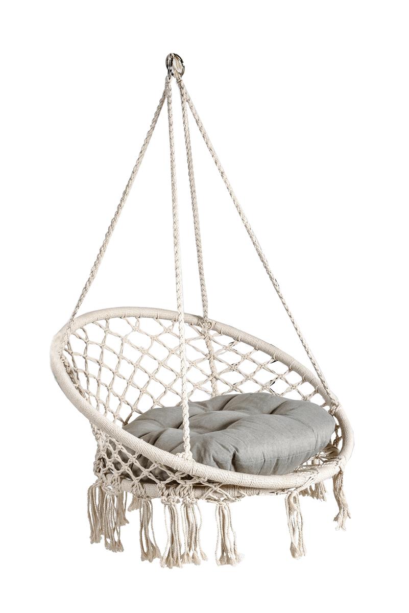 Hängesessel BARNEY Stahl/Baumwolle/Polyester