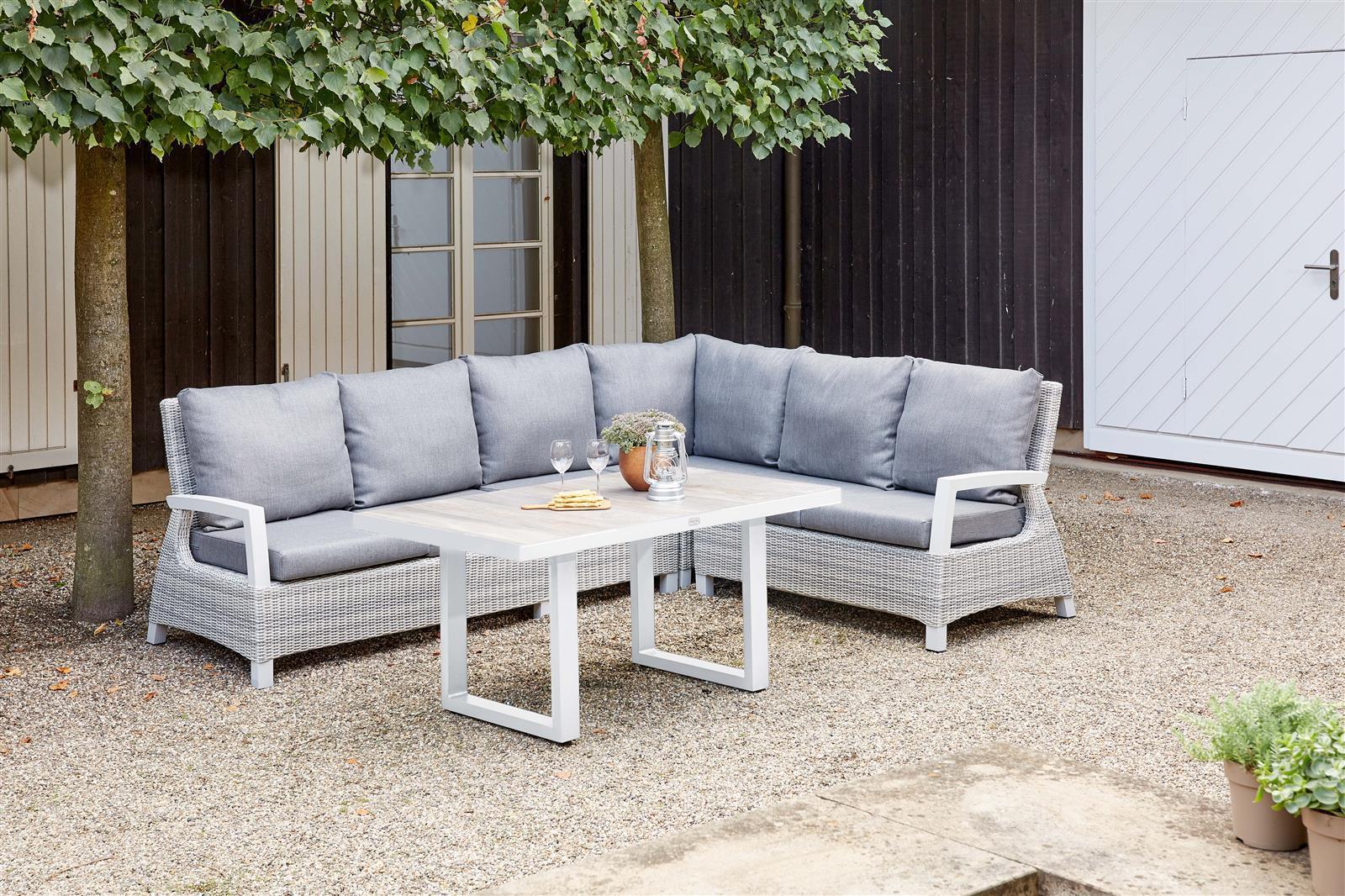 Siena Garden CORIDO LOUNGE Modul rechts 2-Sitzer Aluminium/Geflecht ice grey