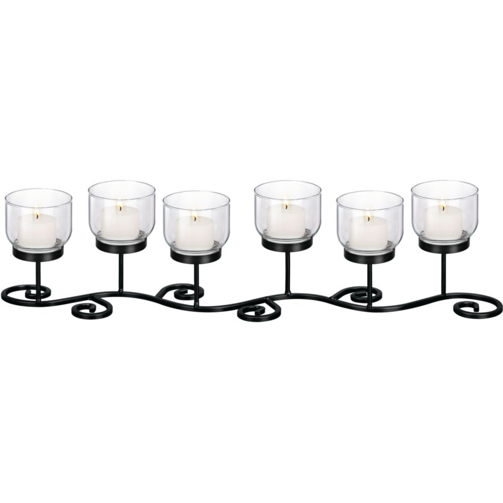 Kerzenhalter, 6 Teelichter im Glas