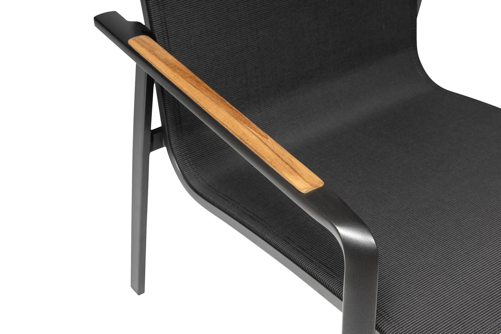 Kettler DIAMOND Loungesessel anthrazit/ charcoal/Teakholz