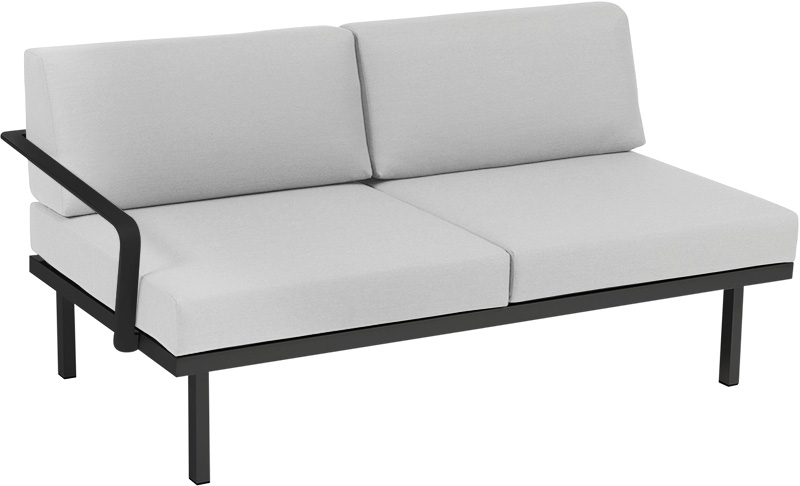 Karasek Modul Sylt 150x84 Armlehne rechts carbon D09 chalk