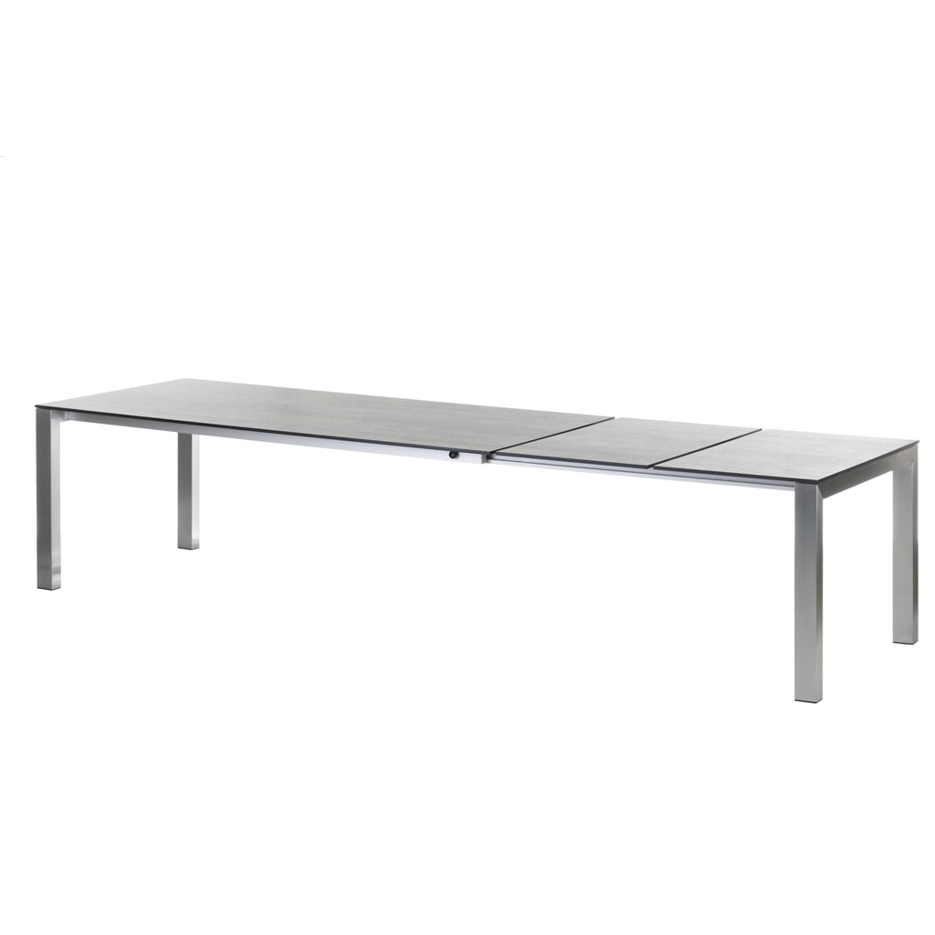 Diamond Garden Palermo Ausziehtisch OHNE Beine 170/220/270×100 cm / Aluminium/HPL – Anthrazit Titan - ohne Beine