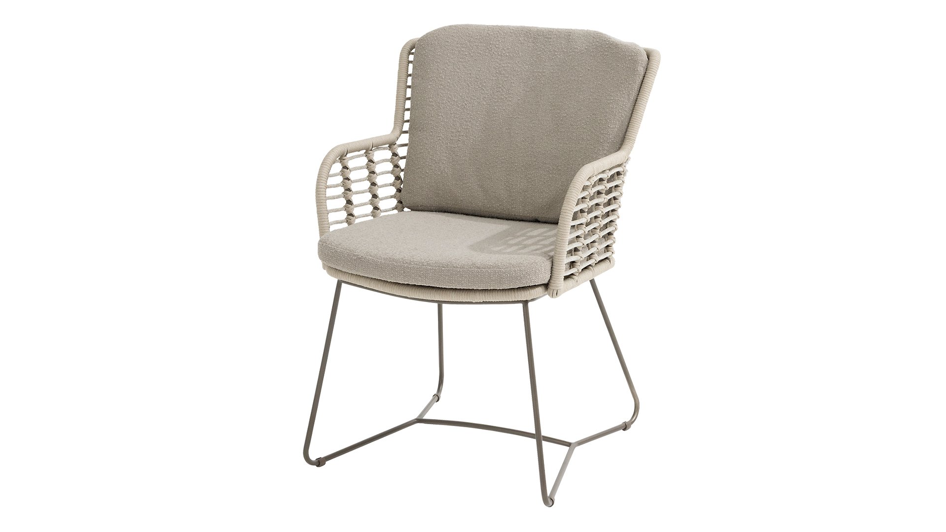 4 Seasons Outdoor Fabrice Dining Sessel mit 2 Kissen Terre/Grau