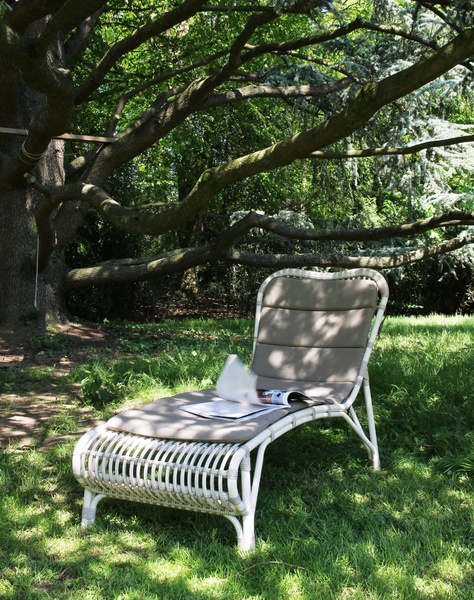 Vincent Sheppard Liege Chaise Lounge, weiß/grau