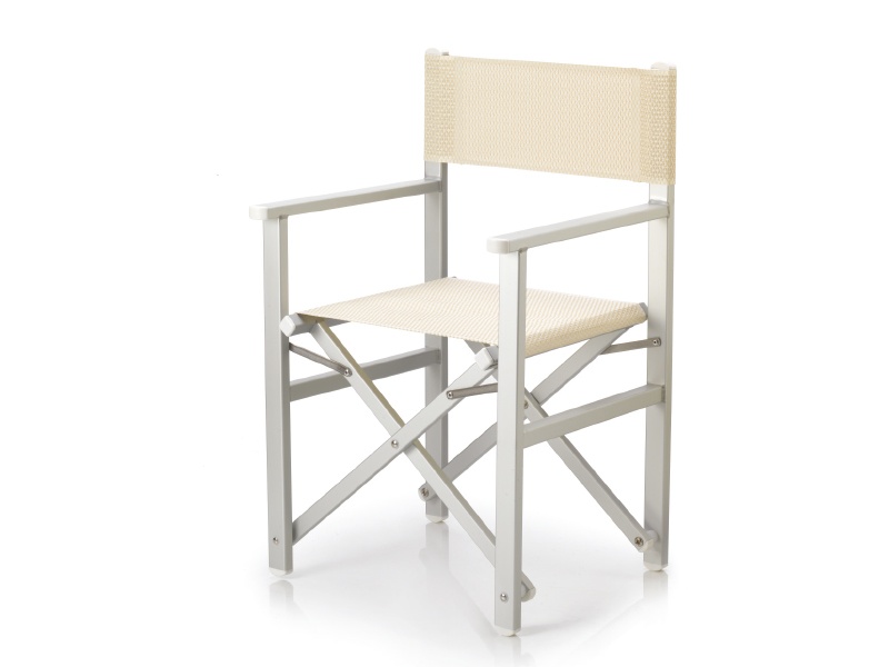 Original italienischer Regiestuhl Rimini klappbar Aluminium