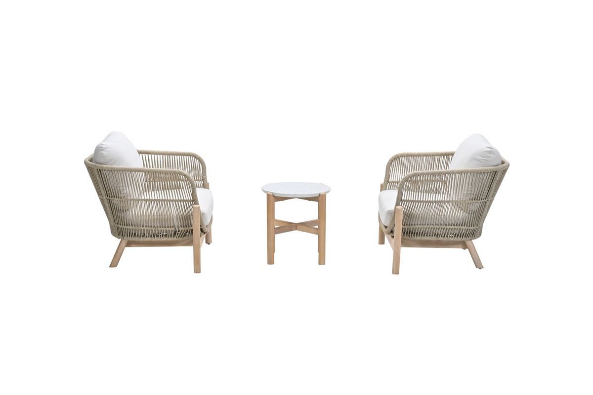 GARDEN Impressions Talara Lounge set 3-tlgAkazie white wash/ Sand