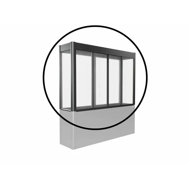 Biohort Gewächshausaufsatz Florentina zu HochBeet dunkelgrau-metallic 2 x 0,5