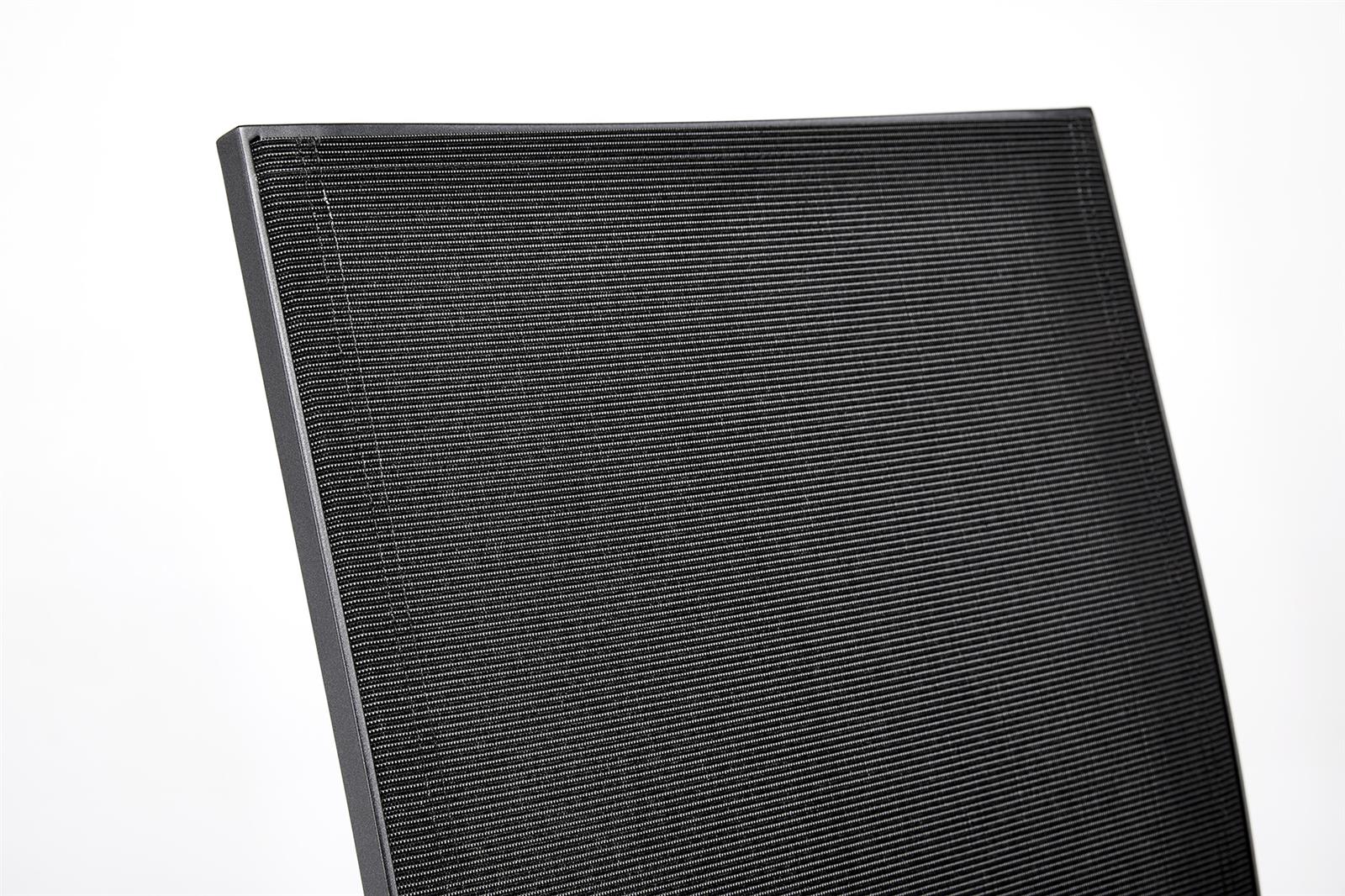 KETTLER RASMUS Stapelsessel mit hoher Rückenlehne, Armlehne Teak, anthrazit/ charcoal, Aluminium/Outdoorgewebe