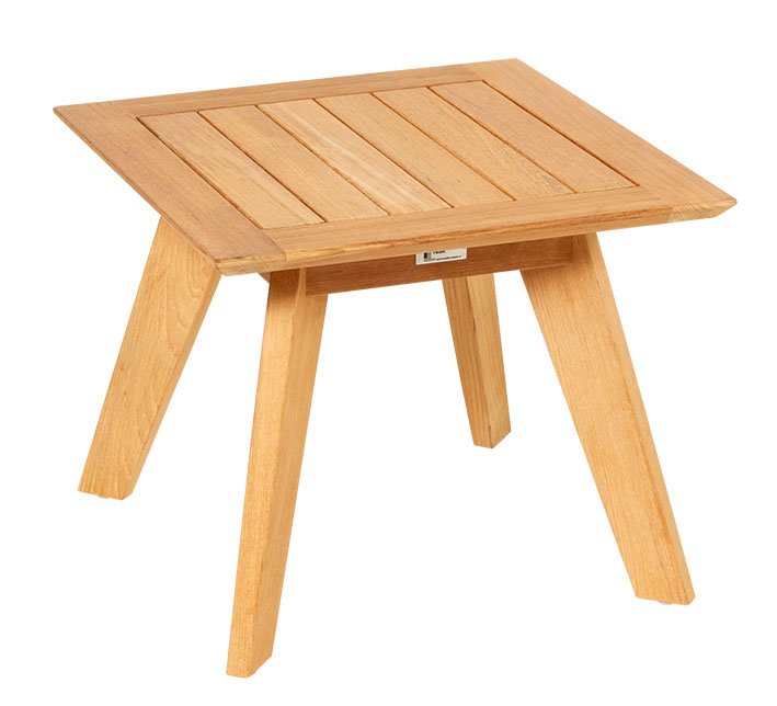 Traditional Teak Gartentisch Luna 50 x 50 Teakholz