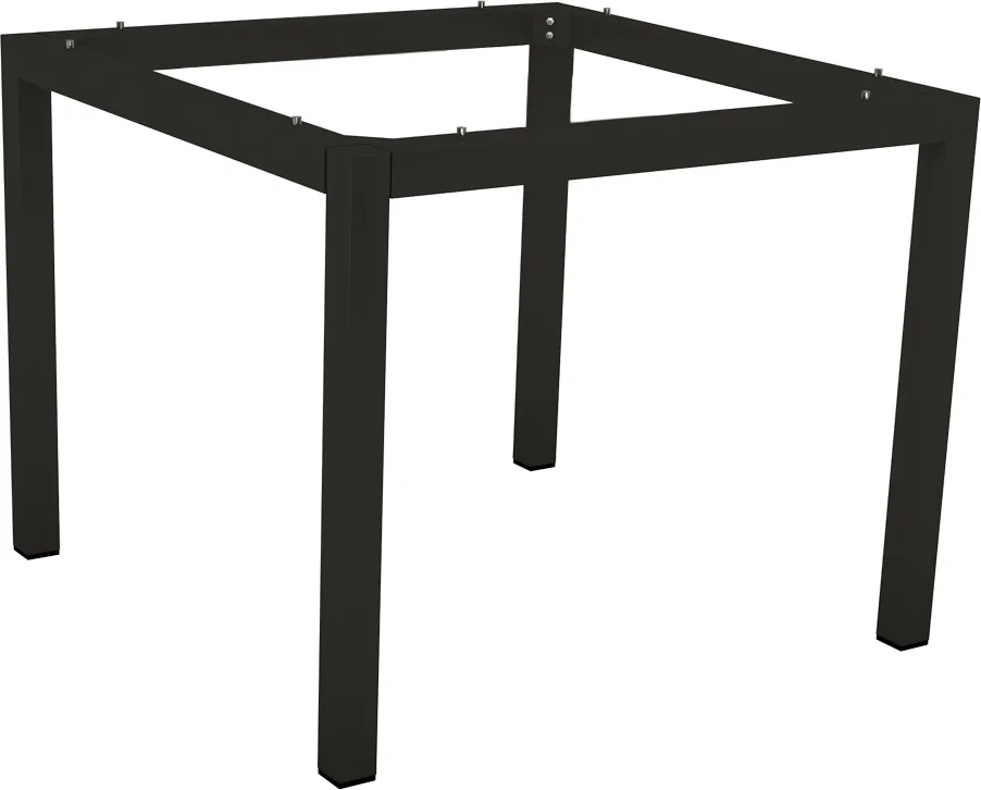 Stern Tischgestell 80x80 cm Aluminium schwarz matt