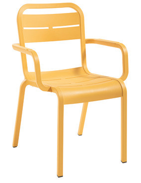 Grosfillex Stapelstuhl Cannes mit Armlehne Jaune Indien