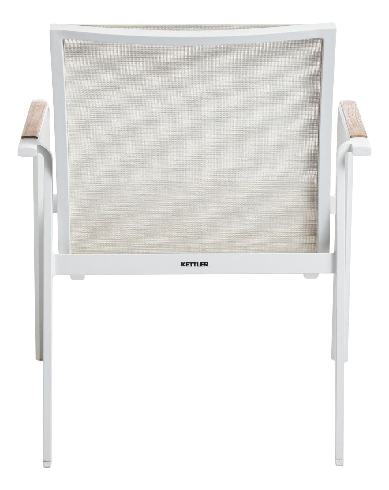 Kettler DIAMOND Loungesessel weiß matt/ beige/Teakholz