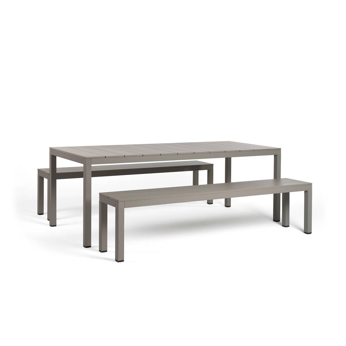 Nardi SET RIO BENCH ALU Tisch und Bank Set tortora
