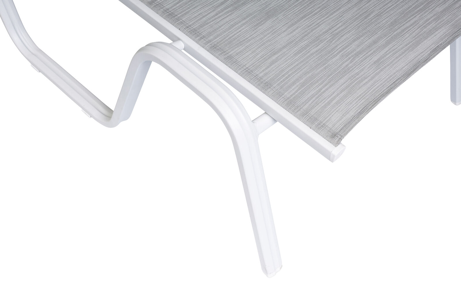 KETTLER BASIC PLUS Stapelliege weiß matt/ hellgrau