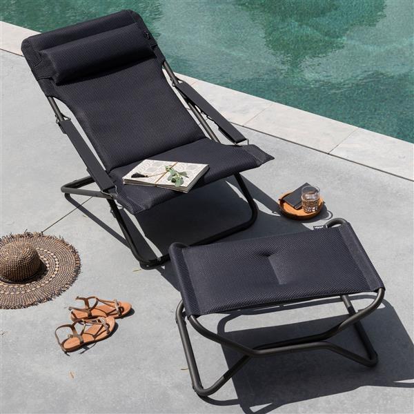 Lafuma TRANSABED mit Hocker Next BeComfort Titan/Dark Grey